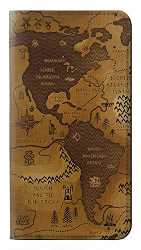 Antique World Map PU Leather Flip Case Cover For Google Pixel 9