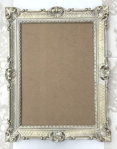 Generisch Bilderrahmen Gold Rechteckig 90x70 cm Foto Spiegelrahmen Gemälderahmen Hochzeitsrahmen Barockrahmen 50 x 70 cm Prunk rahmen hängerahmen 3057 Rahmen (Weiß-Gold completto)