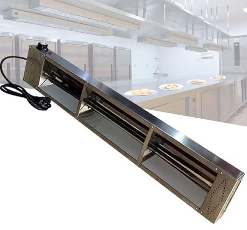 Hlixzoy Stainless Steel Hanging Heater Lamp, Electric Food Warmer for Party Buffet - Commercial Food Warming Lamp for Restaurant Kitchen Food Warming