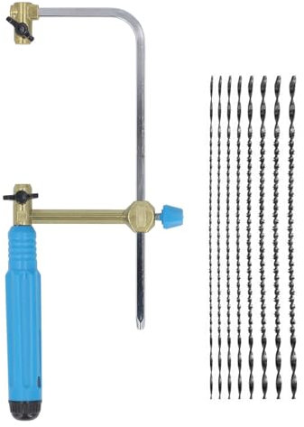 Kit de Sierra de Calar de 70 Mm con Cortadores de 8 Piezas, Sierra Manual de Corte Rápido para Carpintería, Fabricación de Manualidades de Metal y Plástico, Ergonómico, Reduce