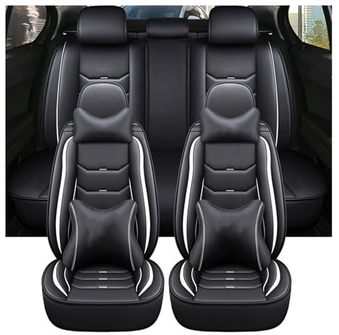 NITRIMS Autositzbezüge Universal Leder Autositzbezug für VW für Golf 7 Zubehör Innenbezüge Auto Sitzbezüge(9 PCS 2)