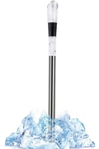 Wine Bottle Chiller Stick for Parties Picnics - Wine Chiller with Stainless Steel Bottle Chiller Rod | Wine Cooler Stick | 3-iin-1 Sturdy Stainless Steel Wine Bottle Chiller Stick | Wine Chiller Stick