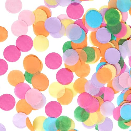 Biologisch abbaubares Konfetti aus Metallfolie & Glitzer, 30g bunte Kreise (1 Zoll) für Hochzeiten, Geburtstage, Valentinstag,Inkl. Sterne & Sequins
