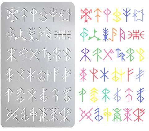 UNICRAFTALE Metallschablonen Mit Wikingersymbol Zum Holzbrennen Wiederverwendbare Schablonen Aus Edelstahl Für DIY Gravuren Malereien Prägungen Journaling Lesezeichen
