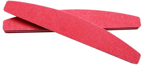 Nail Files, Professional Nail Files 100/180 Grit Nails File Double Sided Nails File for Natural and Acrylic Fingernail Buffer Block Manicure Tools Pet Grooming Tools - Red (2 Pcs)