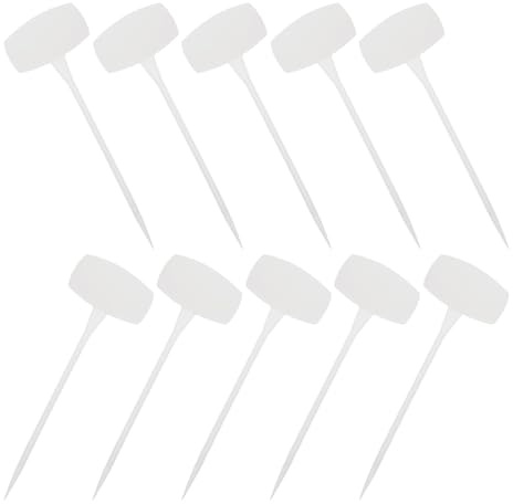 10 Stück Kunststoff Pflanzenetiketten T Förmige Gartenmarker für Einfache Beschriftung Wiederverwendbar und Waschbar für Garten und Blumenhandel