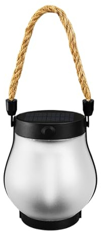 Frompilando luci all'aperto, a led solare LATERNO DI GARDENTRO IN AIUTRO - Lampada da campeggio per decorazioni ricaricabili da giardino con corda per cortile