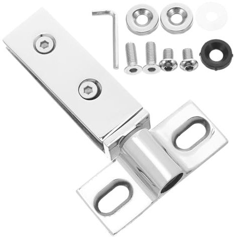 VALICLUD Charnières Pivotantes Invisibles En Acier Inoxydable 304, Doubles Trous, Design Rectangulaire Brillant, Pour Portes De Bain En Verre, Quincaillerie Salle De Bain, Kit 30 Pièces