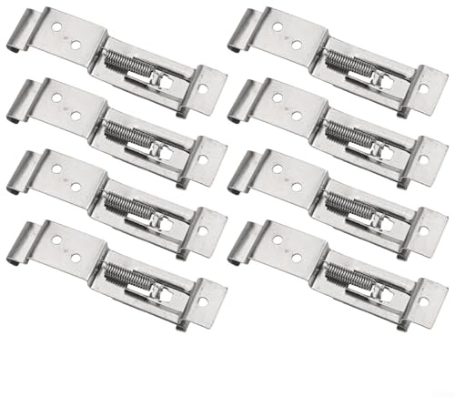 Jotekonoby 8 Stück Kfz-Kennzeichenhalterung Rahmenhalter Klemme federbelastete Edelstahl-Clips für LKW, Anhänger, Schiff, universelle Passform, Nummernschildbefestigung