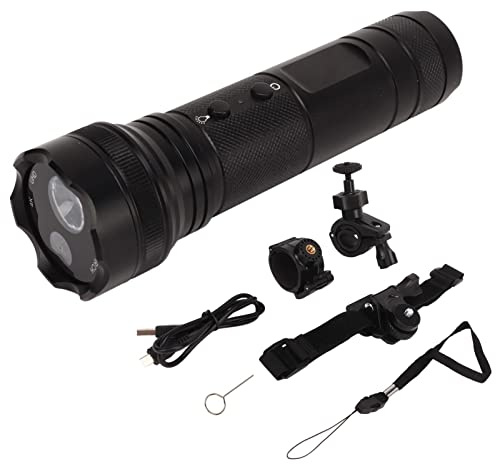 QWUUYEC Sports Action Camera 4K, Aluminium Alloy, 120° Wide Angle, 2600mAh Battery - Compass Design, Loop Recording, Ideal for Camping and Night Riding