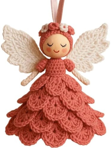 Crochet Set Ornamenti fatti a mano Crochet Accessori Set Regalo Albero di Natale Decorazioni Artigianali Angeli Kit set, uncinetto Ornamento regali uncinetto christma Kit, principianti atlodas natale