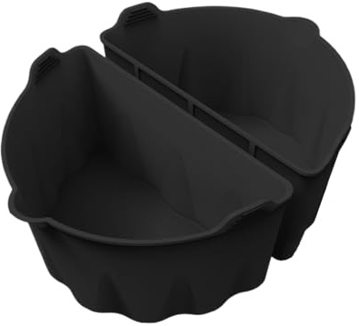 Distribuidor de sartenes lento – herramienta de silicona dúo, de cocción flexible con inserto culinario, unidad de servir a prueba de fugas y resistente al calor para buffet, cenas, almuerzos