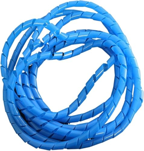 Avvolgicavo a spirale flessibile per Manicotto for cavo a spirale da 5 metri 4 mm a 25 PE multicolore(Blue Color,5mm inside diameter)