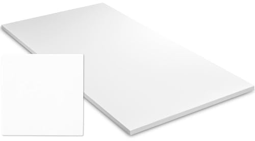 Exeta Tischplatte 150x75x2,5cm in weißer Holzoptik I hochwertige Schreibtischplatte ideal für viele Tischgestelle I Schreibtisch Platte für Büro- oder Esstisch I individuell nutzbare Arbeitsplatte…