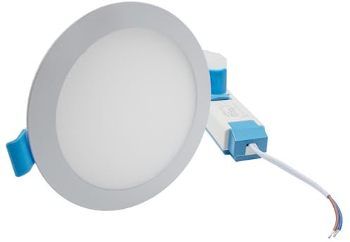 Faretto Rotondo LED 12W Pannello Incasso Cartongesso Ultra Sottile, Alta Resa Luminosa 1200 LM, Luce Diffusa 120 gradi, Foro Incasso 15cm, LED CCT Regolazione della Temperatura Luce da 3000K a 6500K