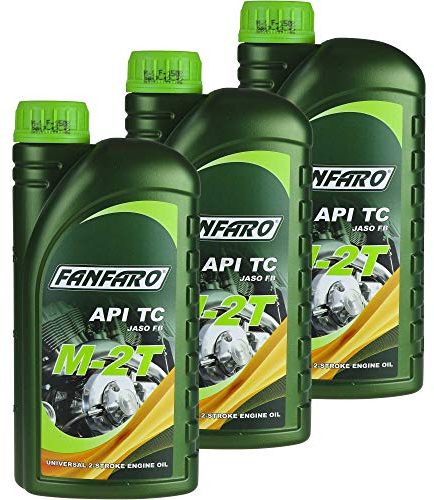 3x1 Liter FANFARO M-2T Universal 2-Takt API TC Motorrädöl Zweitakt Motoröl Öl