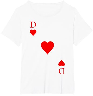 Spielkarte Herz Dame Königin Queen Fasching Karneval Kostüm T-Shirt