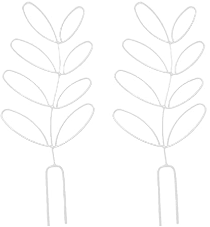 FGYZYP Rankhilfe für Kletterpflanzen, Blätter-Form, Eisen, Topfpflanzen-Halterung, rostfrei, für Innen- und Außenbereich, Zimmerpflanzen, Ranken, Blumen, Efeu, Erbse, 2 Stück