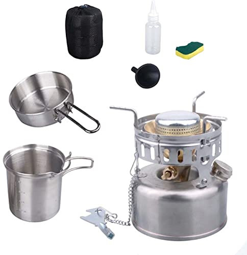 YSYW Réchaud de Camping, brûleur à Essence de Camping Mini réchaud de Camping réchaud à Essence Portable avec Sac de Rangement pour Camping Pique-Nique randonnée,G43bigheadmoney