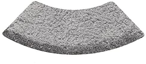 AHDFY Duschvorleger für Rundduschen, Gebogen Badezimmerteppich rutschfest Waschbar, Flauschige Mikrofaser Badvorleger mit Hoher Dichte, SupersaugfäHig, Teppich Waschbar In Waschmaschine