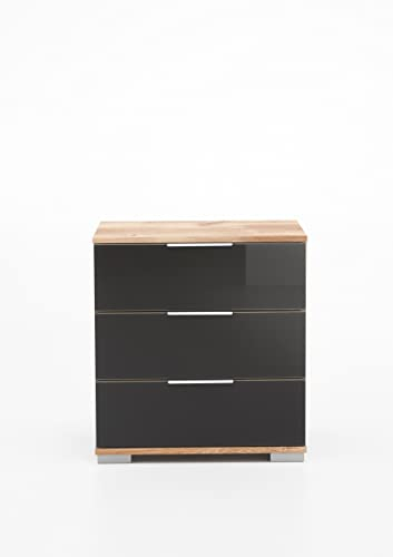 möbelando Nachtkommode >Easy Plus< (BxHxT: 52x58x38 cm) in Plankeneiche - 52x58x38 (BxHxT)