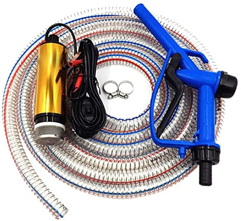 Poggapp Fuel Transfer Pump,Electric Oil Pump 12V Diesel Pump Fuel Dispenser Fuel Sprayer Combo Kit, Oil Transfer Pump Fuel Diesel Kerosene Biodiesel Pump W/Hose Nozzle