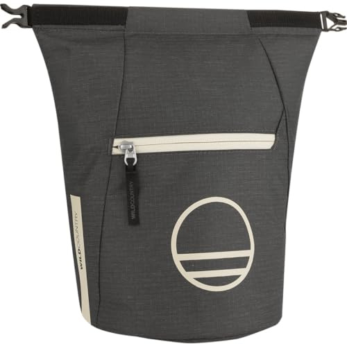 Wild Country Spotter Boulder Chalk Bag - Large Rock Climbing Chalk Bucket with Zippered Pocket - Onyx - One Size