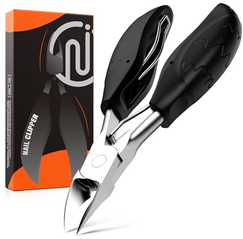 Präzision Nagelschere Für Fussnägel und Fingernägel, Profi Nagelknipser Für Dicke Starke Eingewachse Fußnägel,Scharf Nagelzangen-Nagelschere aus Edelstahl,Nagelzange mit Weicher Griff im Flügelimitat