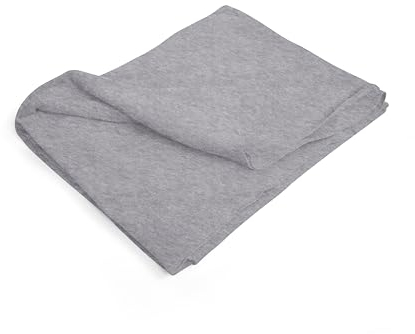 SETEX Coperta di alta qualità, 85% cotone/15% poliestere, coperta come decorazione per camera, camera da letto e altro ancora, copriletto da 200 x 150 cm, grigio chiaro
