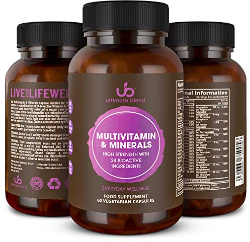 Ultimate Blend Multivitamin & Minerals | Once Daily Nutritional Support with 26 Bioactive Ingredients | Everyday Wellness Supplement | Vegan, Gluten Free | Boosts Energy & Immunity – 60 Vegan Caps…