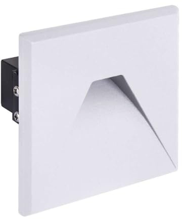 ENERGMiX LED Einbau-Stufenleuchte Unterputzmontage als Wandleuchte für Außen- und Innenbereiche in weiß Eckig|85 x 85 x 59 mm (LxBxH)|Neutralweiß