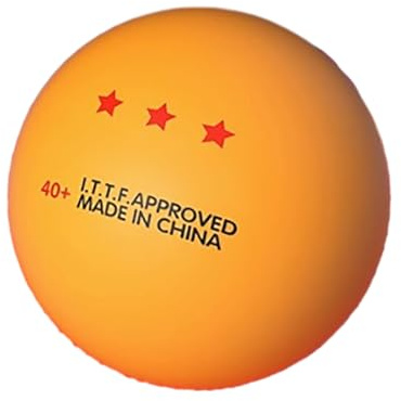 CVZQTE 10 pelotas de tenis de mesa de repuesto para pelotas de ping pong estándar de 3 estrellas para interiores y exteriores, equipo de entrenamiento profesional de pelota de pingpong