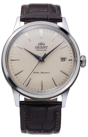 Orient Montre mécanique Bambino (38mm) Cadran crème/Cuir Marron RA-AC0M04Y30B