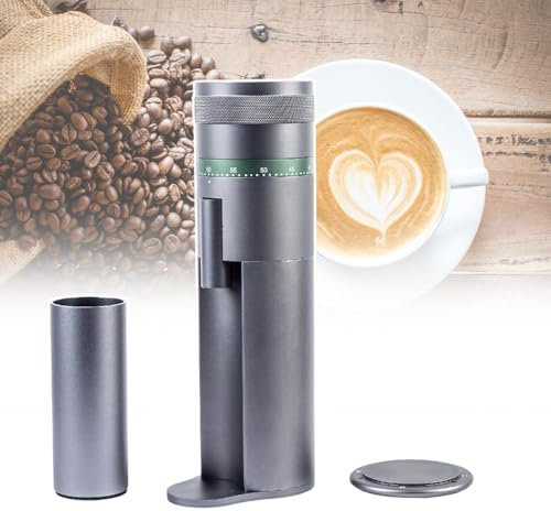 HCAUYNN Molinillo De Café con Muelas con Arranque con Un Solo Toque, PequeñO Molinillo De Café EléCtrico, Muela CóNica De Acero Inoxidable para Espresso, Goteo, Prensa Francesa,220V