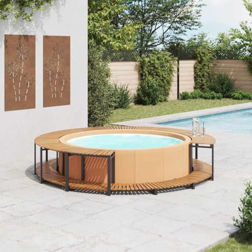 Home & Garden,Pool & Spa,Pool & Spa Accessories-home-Spa Surround 273x53 cm Solid Acacia Wood