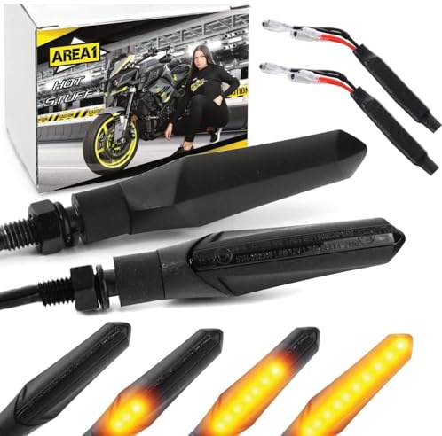 Area1 LED Blinker + Widerstände für kompatibel mit Piaggio 1, TPH, TPH-X, New TPH, Typhoon, NRG Power mc2 mc3 Zip, Zip 2, Dieses, Fly, Free 50 125 150 180 250 (V1 / 2 Blinker + 2 Widerstände)
