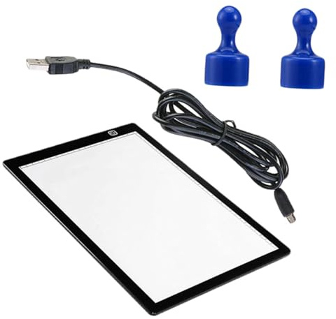 Uonlytech Lavagna Luminosa Retroilluminata Lavagna Magnetica Da Disegno A4 Tavolo Luminoso A LED Lavagna Luminosa Lavagna Da Disegno In Plastica Bianca