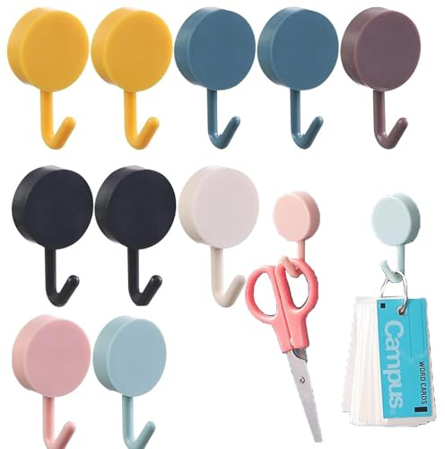 10 Stück Klebehaken Klein,Langlebig Selbstklebende Haken Selbstklebend,Multifunktional Haken Zum Kleben,Klebehaken Wand Decke,Geeignet Zum Aufhängen Von Badezimmer,Decken,Türen,Küchen,Büros Wandhaken