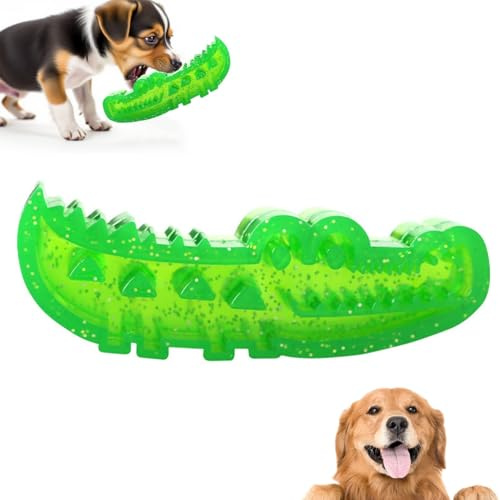 Slow Feed Chew and Fetch Crocodile, Dog Slow Feeder Puzzle Toy, Alligator Dogs Chew Toy for Large, Medium & Small Dogs Teeth Cleaning, Alligator Treat Dispensing Dog Toys Keep Them Busy(Large)