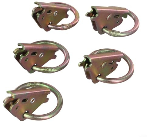 Heavy Duty acciaio al carbonio E Track O Ring Tie Down Anchor per camper, rimorchio, furgone, camion, carico di sicurezza, capacità di carico 680,4 kg, confezione da 5