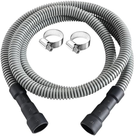 Manguera De Desagüe Para Lavavajillas | Tubo de Extensión con Abrazadera de Refuerzo,Recambios para Lavavajillas para Hogar Apartamento Alquiler