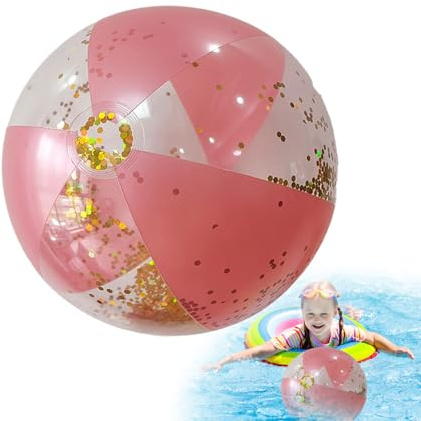 Generisk vattenbollar för pool – 40 cm transparent vattenbals, uppblåsbar blixt, poolparty dykbollar, uppblåsbara blinkande vatten | återanvändbara dekorativa leksaker, ornament, aktiviteter för och