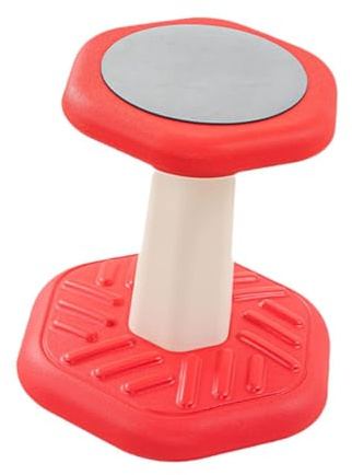 Jiuvaso Sgabello Oscillante Bambini Sedia Instabile Regolabile Bambini Elasticità Plastica Pp Facile da Pulire Seduta Ergonomica Adatto per Scuola Aul, Rosso