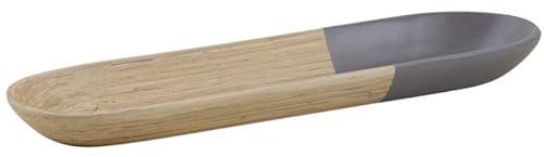 AUBRY GASPARD Corbeille à Pain en Bambou Naturel, Rustique, 40 x 11 x 3,5 cm