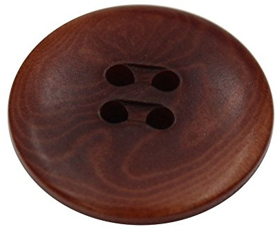6 Stück tolle Echt Steinnuss Knöpfe 4 Loch Maserung braun leicht gewölbt, 15mm oder 23mm (15mm)