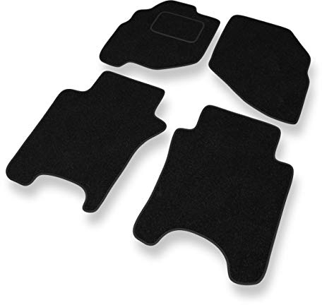 Mossa - Fußmatten Auto kompatibel mit Honda Jazz II (2002-2008) - schwarz Automatten Autoteppiche 1