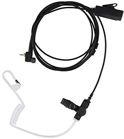 Topiky Walkie Talkie transparenter Luftschlauch PTT Ohrhörer Headset 1-poliger Spiralstecker für MTP850 MTH600 MTH650 MTH800 MTH850 MTS850