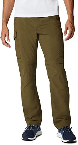 Columbia Men's Silver Ridge Convertible Pant, Breathable, UPF 50 Sun Protection, New Olive, 44