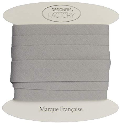 Schrägband baumwolle gefalzt - viele Farben erhältlich - Schrägband aus Baumwolle - Einfach zu nähen und ideal zum Veredeln Ihrer Kreationen (Um 10 meter, Grau)