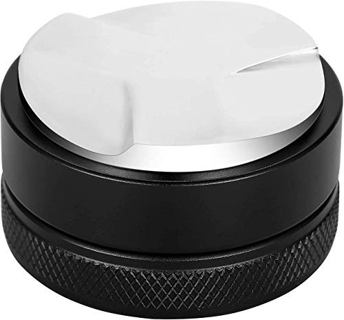 Senmil 53mm Kaffeeverteiler & Sabotage 2 in 1,Kaffee Tamper,Doppelkopf-Kaffeewaage Passend für 54mm Siebträger, einstellbare Tiefe, professioneller manueller Espressokocher (53- single head)